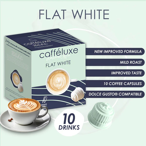 Caffeluxe Flat White Dolce Gusto Compatible Capsules