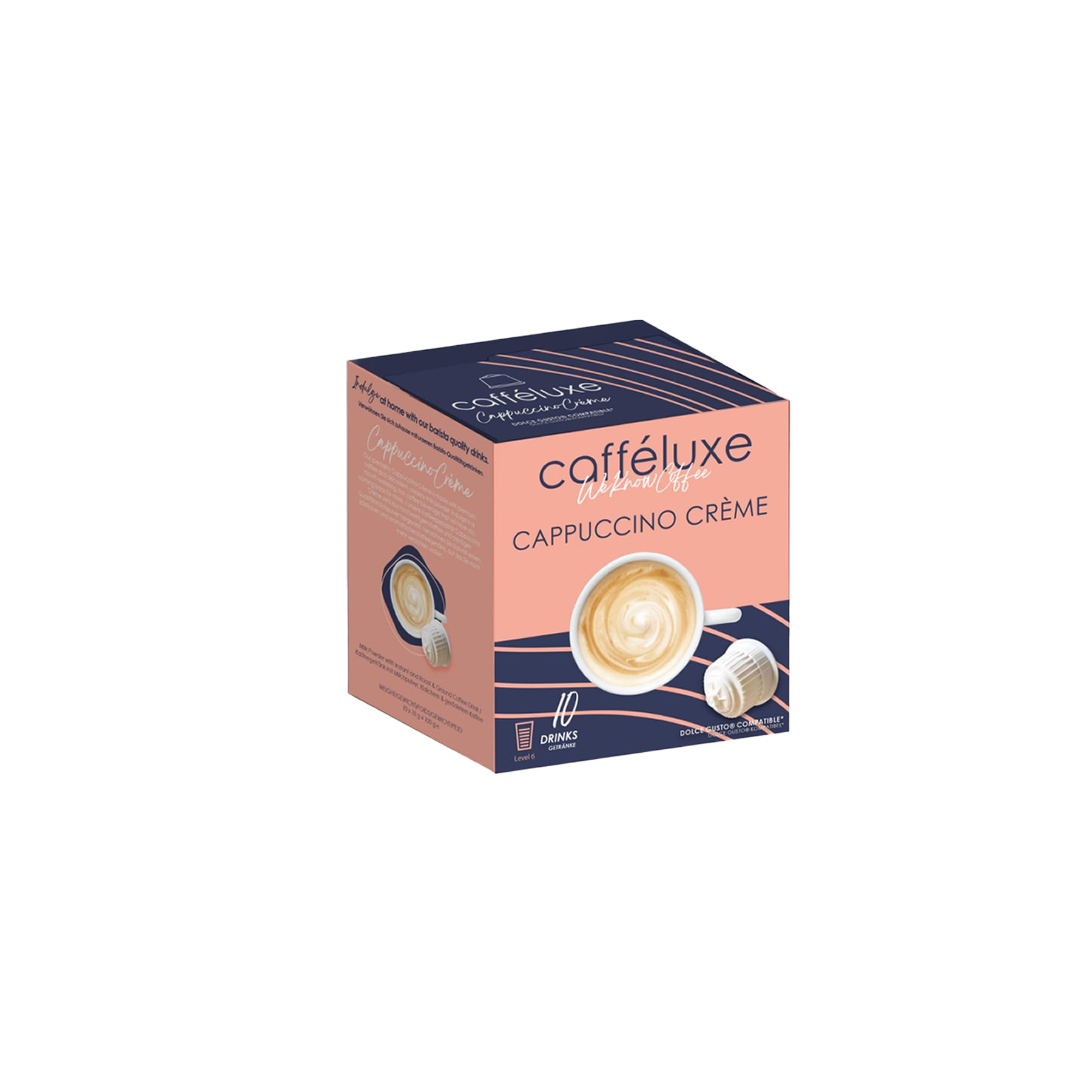 Caffeluxe Cappuccino Dolce Gusto Compatible Capsules