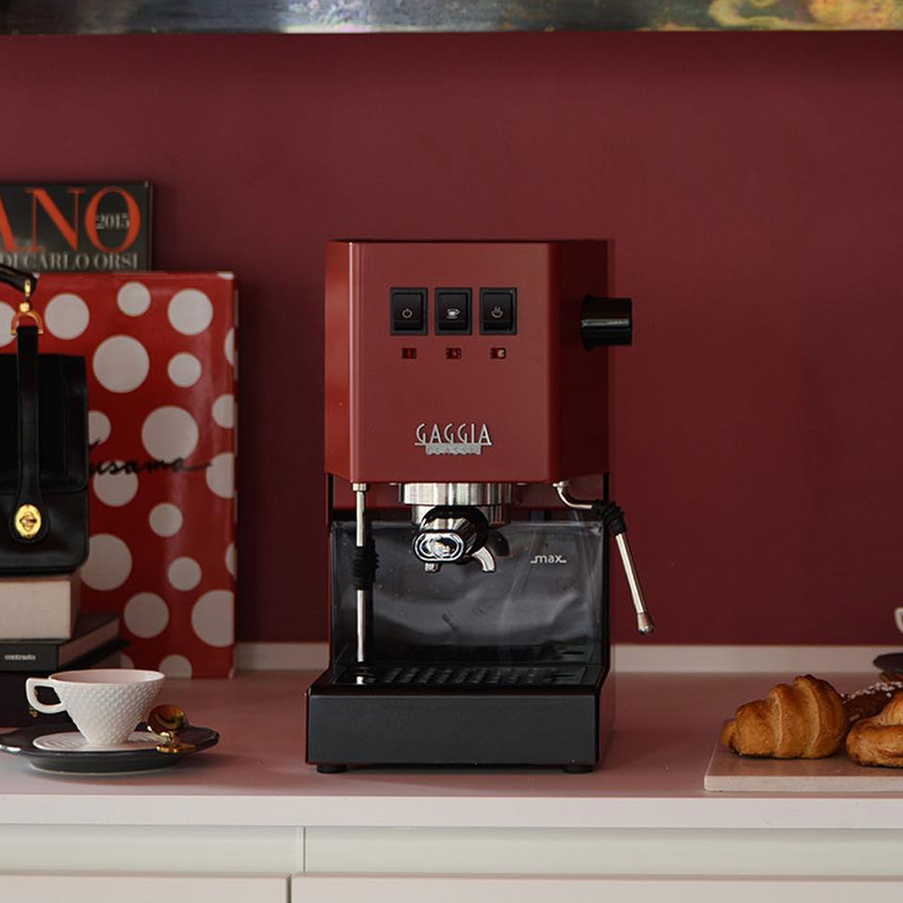 Gaggia Classic EVO24 Espresso Coffee Machine Red