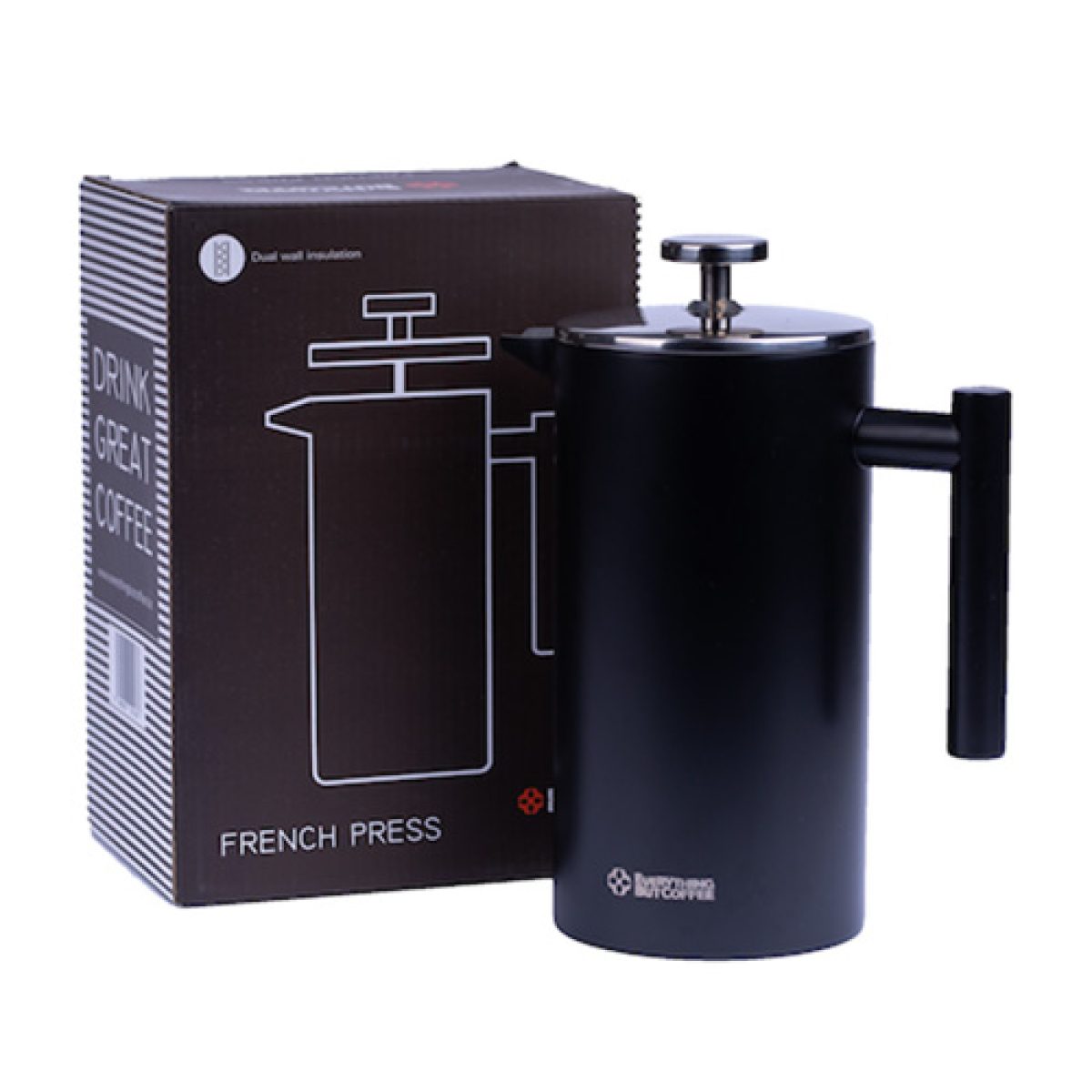 EBC Stainless Steel Double Wall Insulation Coffee Plunger 1000ml