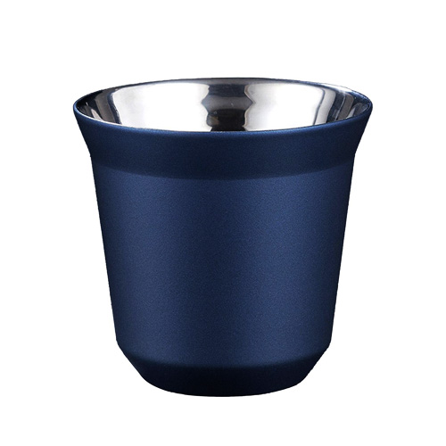 EBC Stainless Steel Double Wall Coffee Cup Blue 80ml