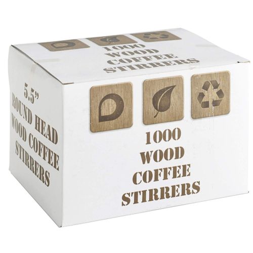 Wooden Coffee Stirrers 1000 Pcs – 5.5 Inch (140mm)