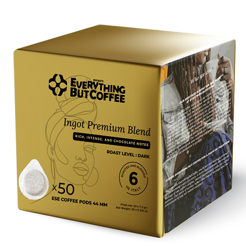 EBC Ingot Premium Dark Roast Coffee 44mm ESE Pods 50 Pack
