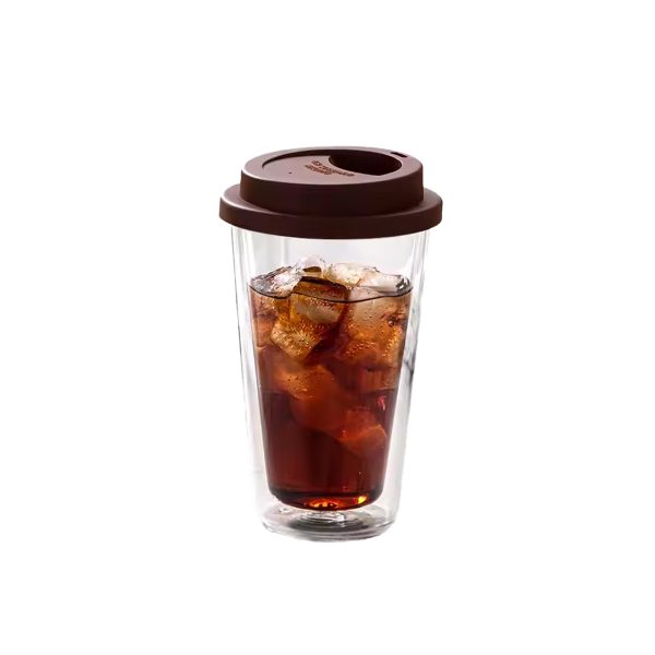 EBC Double Wall Glass Cup With Lid 340ml