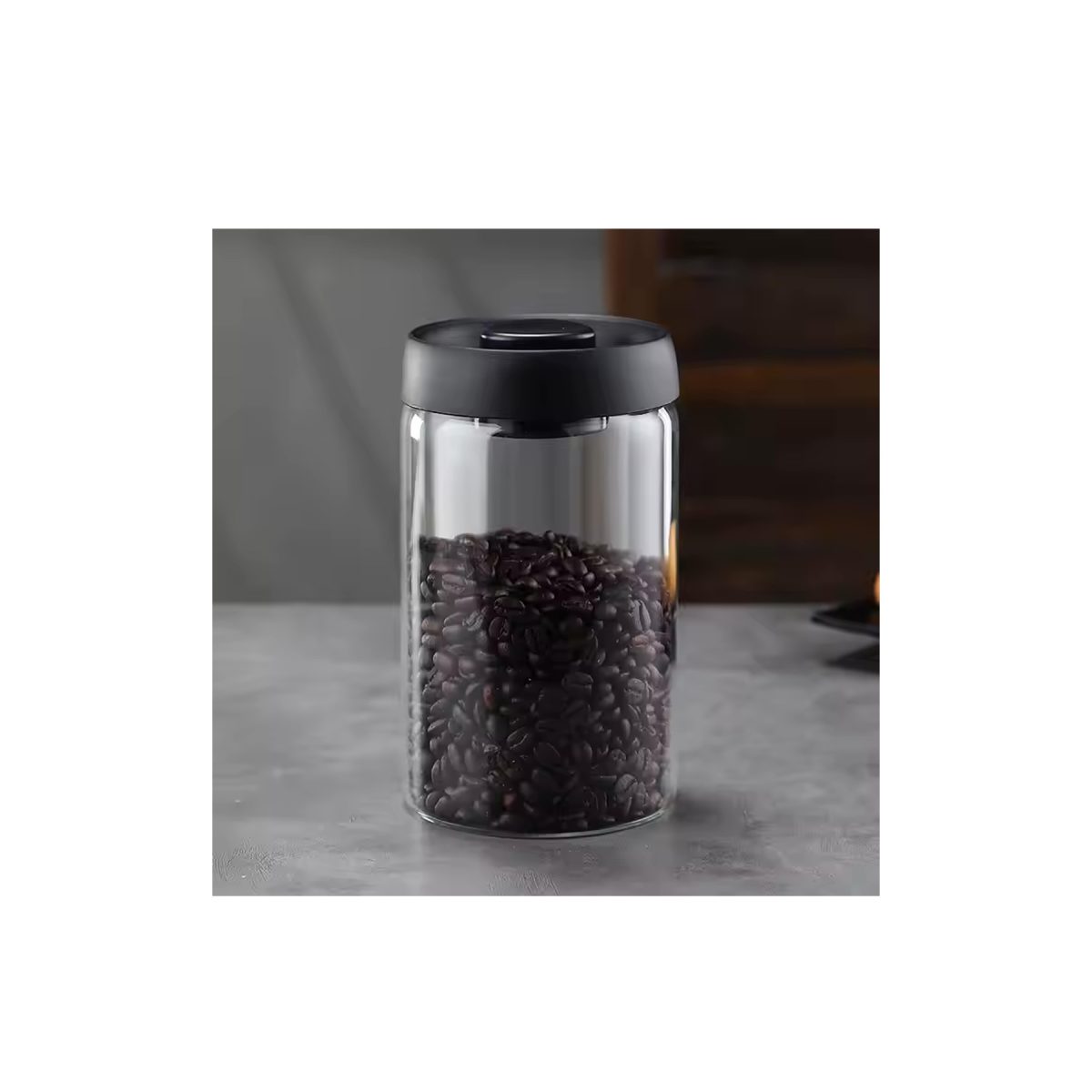 Vacuum Glass Air Tight Coffee Storage Container 1200ml