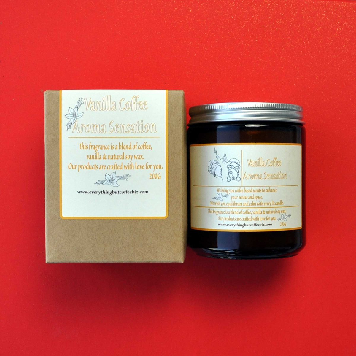 EBC Coffee Based Vanilla Scented Candle 200g