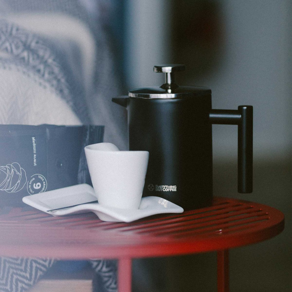 EBC Stainless Steel Double Wall Insulation Coffee Plunger 350ml Matt Black