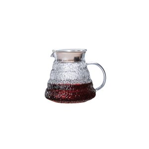 600ml Glazed Borosilicate Pour Over Coffee Glass Pot