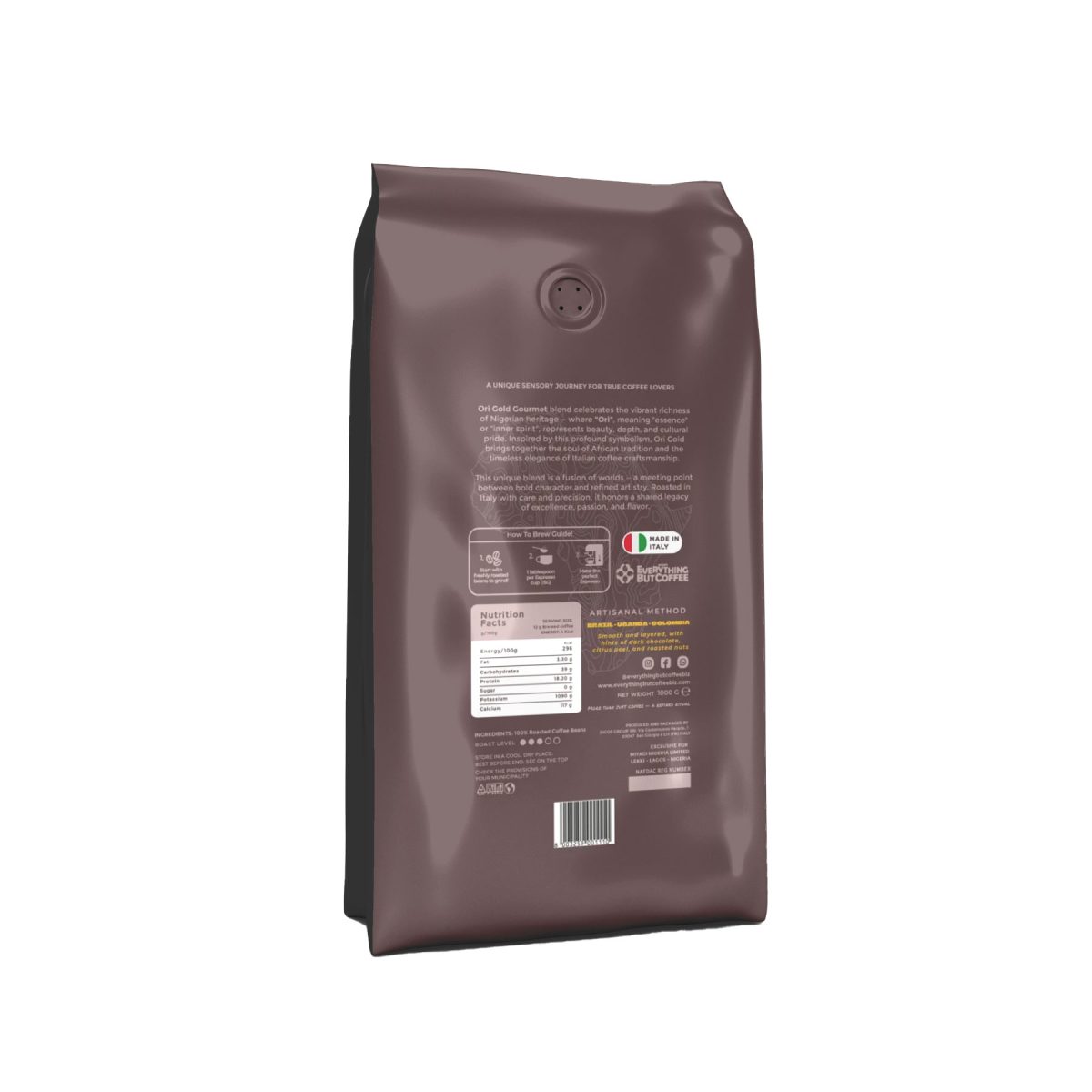 EBC Ori Gold Gourmet Blend Coffee Beans 1kg
