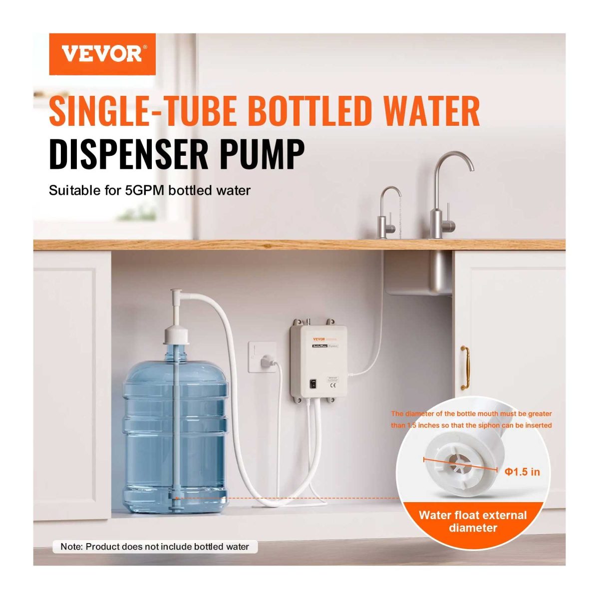 VEVOR Bottled Water Dispenser Pump System 5 Gallon Dispensing System